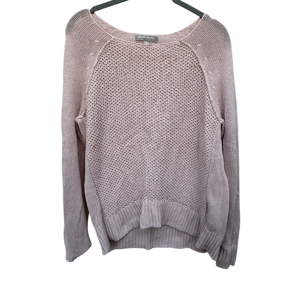 Banana Republic Light Pink Crew Neck Sweater size Medium - Picture 4 of 5